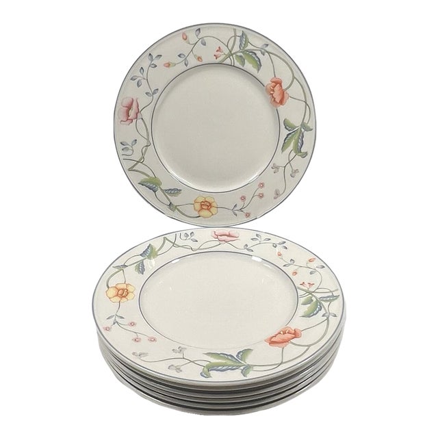 Vintage Villeroy & Boch Albertina 8.5” Salad Plates -Set of 7 For Sale