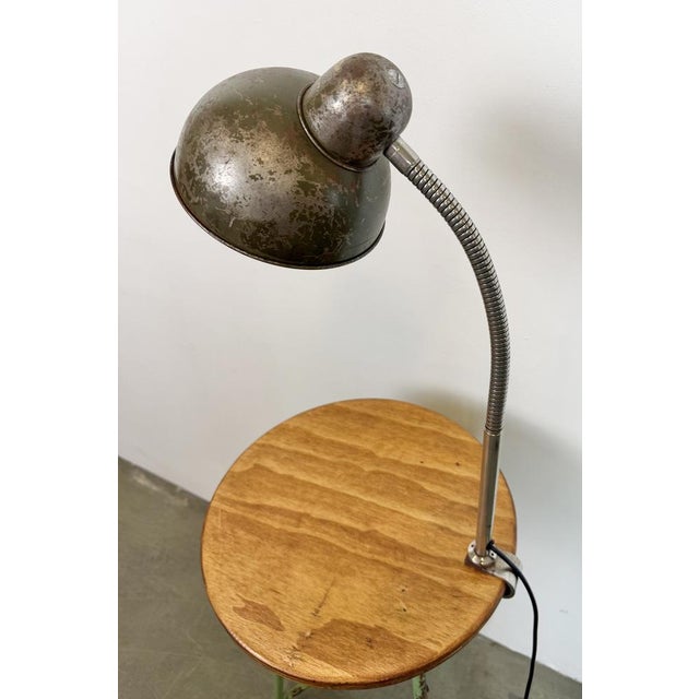 Mid-Century Modern Industrial Workshop Gooseneck Table Lamp, 1960s For Sale - Image 3 of 18