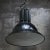 Vintage French Industrial Black Enamel Factory Pendant Lamp For Sale - Image 5 of 6