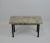 Magnificent coffee table with travertine top mounted on a black painted metal structure. A glass top, 0.5 cm (0.2 in)...