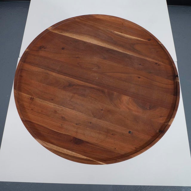 Solid acacia turned wood coffee table For Sale - Image 4 of 7