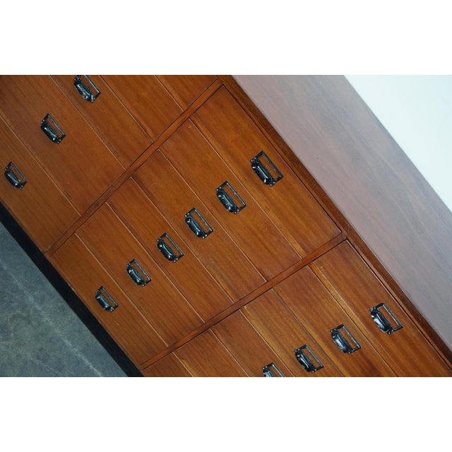 Mid-20th Century Dutch Industrial Mahogany Apothecary Cabinet For Sale - Image 13 of 18