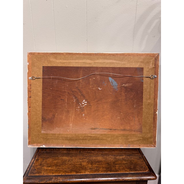 Dark Green 20th Century Belgian Flemish Oil on Canvas For Sale - Image 8 of 8