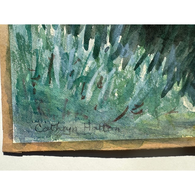 1970s Willows Above Corfe Brook Painting For Sale - Image 4 of 9