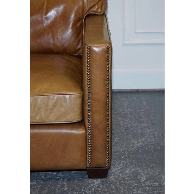 Halo Two Seater Viscount Tan Leather Sofa by Timothy Oulton For Sale - Image 15 of 18