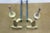 Antique Brass Cast Iron Colonial Federal Fireplace Hearthware Andiron Fire Dogs For Sale - Image 6 of 18