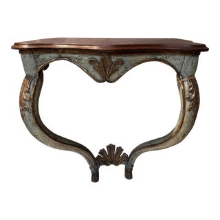 Antique 18th Century Carved Italian Console Table For Sale
