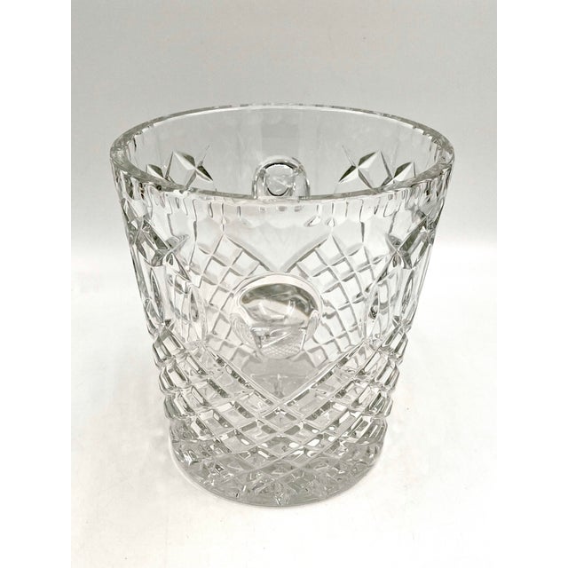Vintage Cut Crystal Ice Bucket Champagne Cooler For Sale In New York - Image 6 of 9