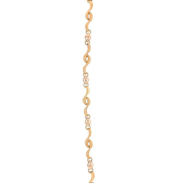 14 Karat Yellow Gold Fancy Link Bracelet For Sale - Image 4 of 9