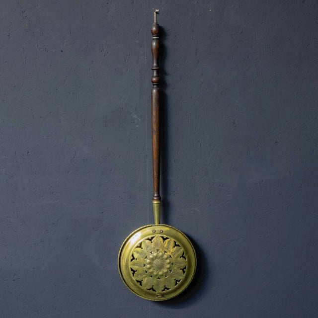 Victorian Brass Warming Pan For Sale - Image 6 of 6