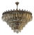 Bronze and Crystal Chandelier, Italy, 1950s For Sale