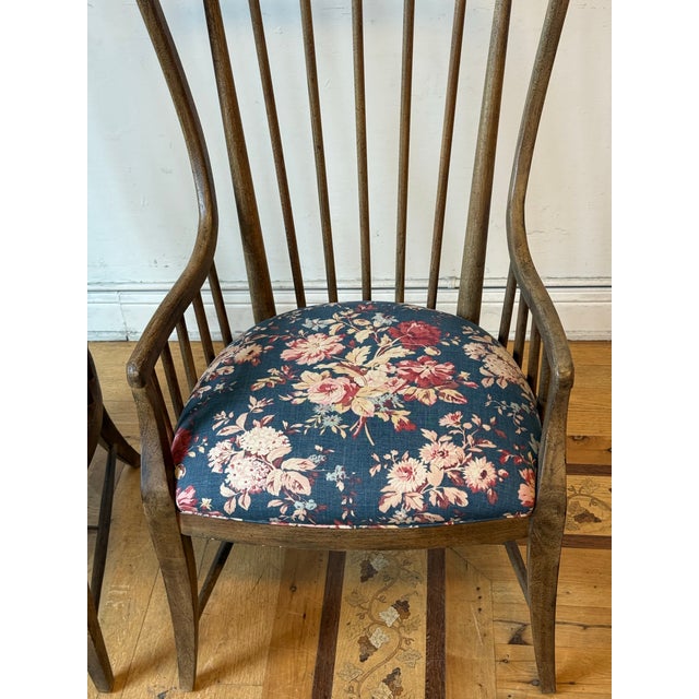 Hooker Furniture Sanctuary Tall Spindle Armchairs + Ralph Lauren Fabric, Pair For Sale - Image 9 of 12