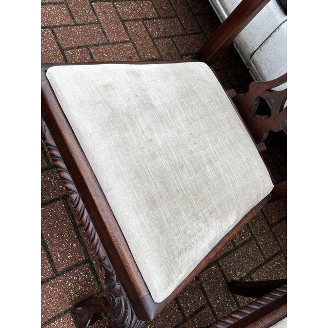 Edwardian Chippendale Revival Mahogany Dining Chairs, Set of 4 For Sale - Image 9 of 12