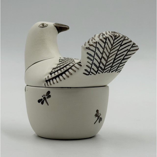 Emilia Castillo Taxco Porcelain & Pure Silver Dove Jewelry Box, Mexican Modern For Sale In Los Angeles - Image 6 of 18