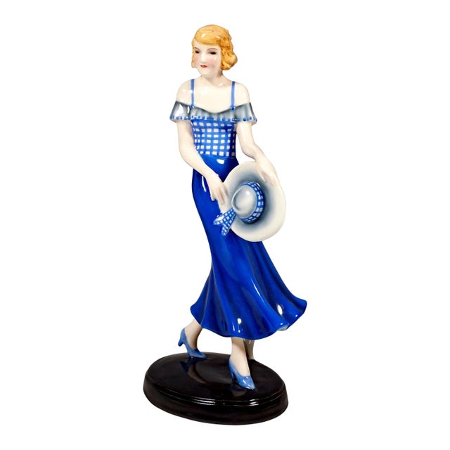 Art Deco Girl with Hat Figurine by Stephan Dakon, 1935 For Sale - Image 6 of 6