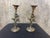 2020s Handmade Antiqued Brass Mirror Candlestick Set For Sale - Image 5 of 14
