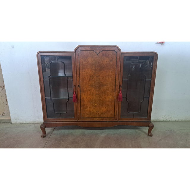 Brown Art Deco Chippendale Display Bookcase, 1920s For Sale - Image 8 of 11