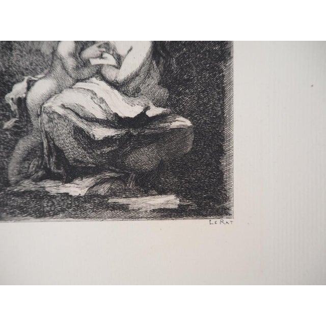 Narcisse Diaz De La Pena, Nymph and Love,1873, Engraving For Sale - Image 5 of 7