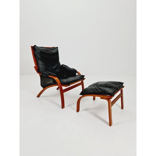 Set of Mid-Century Modern Lounge Chair and Ottoman by Swedese, 1960 For Sale - Image 6 of 18