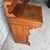 Solid oak Davenport slant top desk. Sawtooth carvings, compass points, turned legs, hand carved accents. Solid brass key...