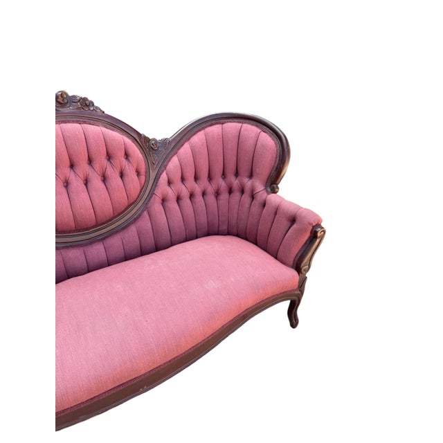 Antique Victorian Parlor Couch/Sofa For Sale In Houston - Image 6 of 11