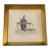 19th-Century French Hand-Colored Lithograph “Brodeuse” in Giltwood Frame For Sale