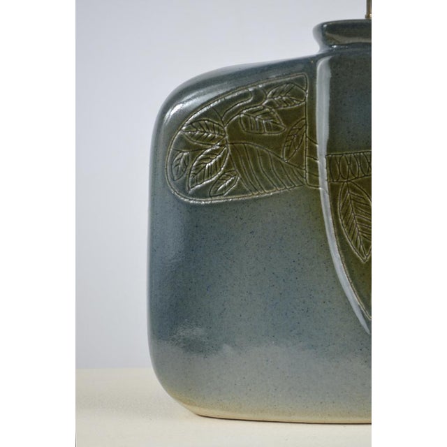 Glazed Ceramic Table Lamp by D. Protion for Vallauris, France, 1970s For Sale - Image 13 of 17