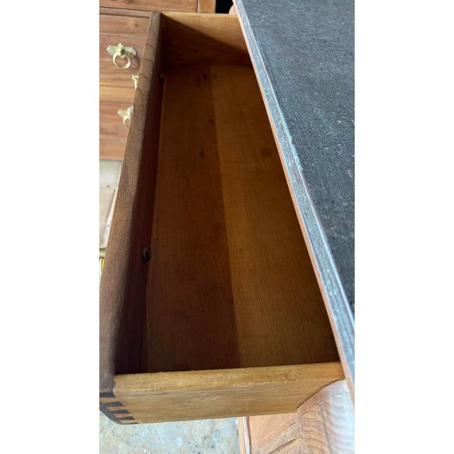 Early 19th Century Antique Oak Marble-Top Washstand For Sale - Image 5 of 11