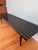 Wood 1960s MCM Vintage Black Slat Wood Bench For Sale - Image 7 of 8