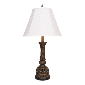 Large Bronze Meiji Period Table Lamp