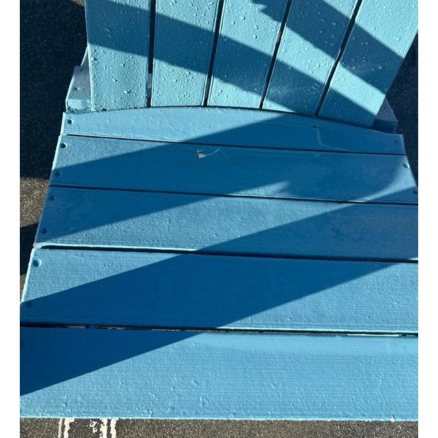 Blue 1940s Set of Four Adirondack Chairs- 4 For Sale - Image 8 of 11