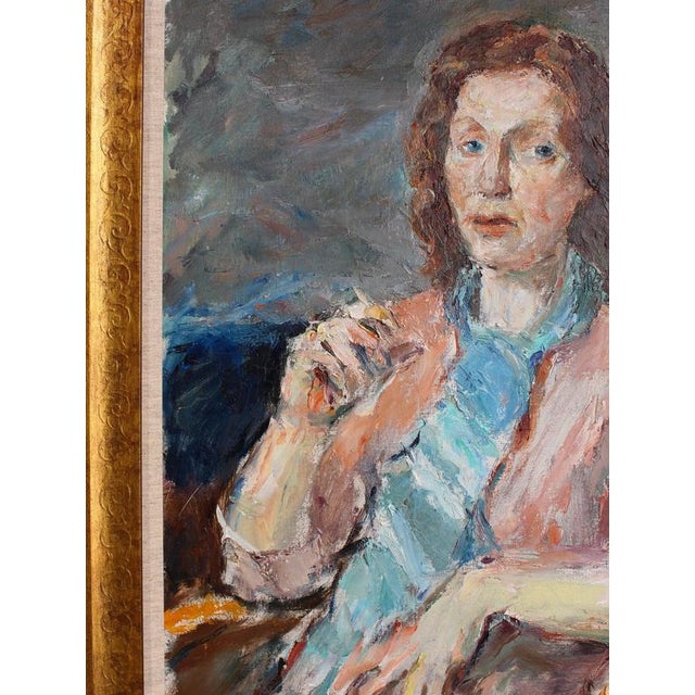 Carlo Striccoli, Woman Alone with Her Thoughts', 1960s, Oil on Canvas For Sale - Image 11 of 18