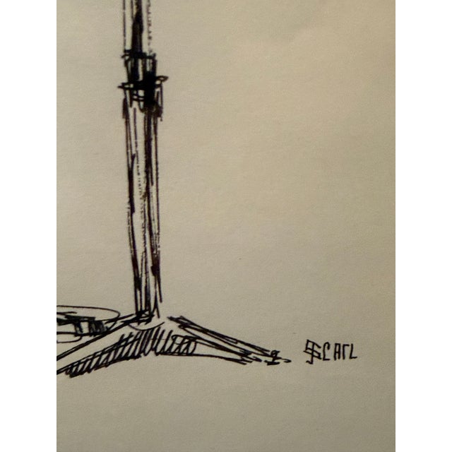 Expressionism "Flutist", Drawing by Joan Carl Strauss For Sale - Image 3 of 7