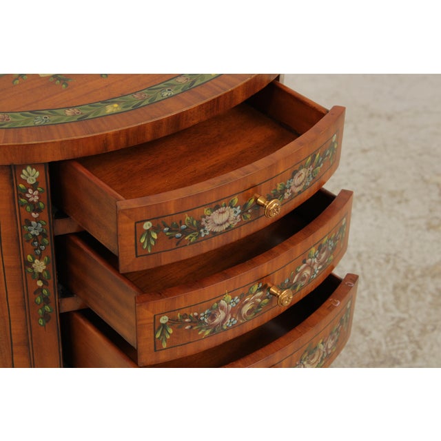 Wood Maitland Smith 3 Drawer Satinwood Louis XV Style End Table For Sale - Image 7 of 18