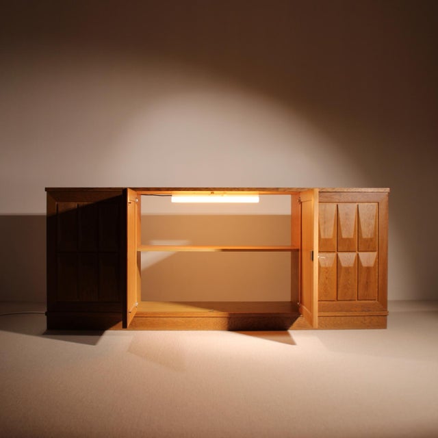 Brutalist Oak Sideboard by Gerhard Bartels, Germany, 1970s For Sale - Image 9 of 17
