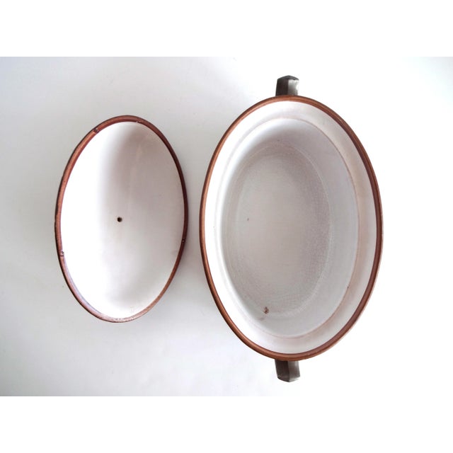 Mid 20th Century Mid 20th Century French La Silicite Depose Brown Faience Terrine For Sale - Image 5 of 7