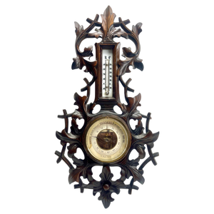 Antique Barometer with Thermometer, Belgium, 1910s
