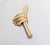 Mid-Century Modern Vintage 1950s Signed Napier Goldtone Faux-Pearl Shell Brooch For Sale - Image 3 of 6