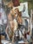 Wood Vintage Large Lorraine Crawford Oil on Canvas Framed Abstract, Circa 1960’s For Sale - Image 7 of 18