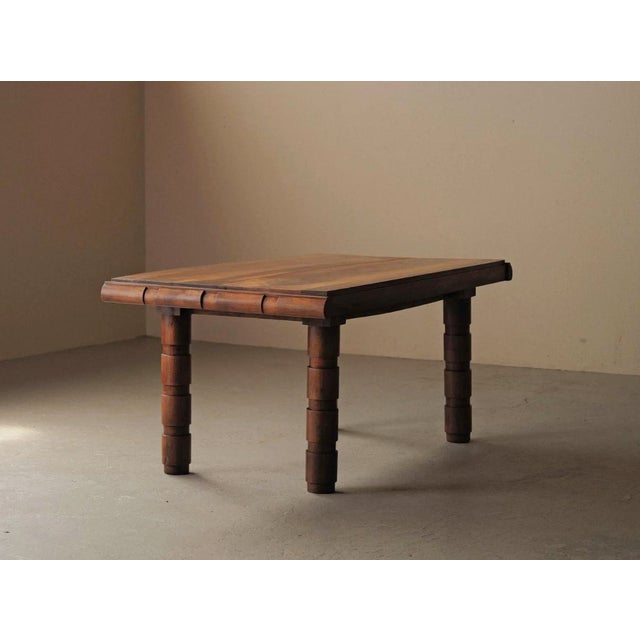 Modernist Oak and Walnut Table, France, 1940s For Sale - Image 16 of 16