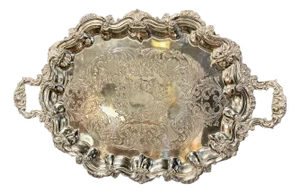 English 19th Century Silver Plated Tea Tray