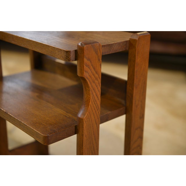 Brown Bedside Tables by Guillerme and Chambron for Votre Maison, 1960s, Set of 2 For Sale - Image 8 of 13