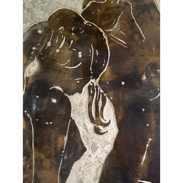Philip and Kelvin LaVerne Phillip and Kelvin LaVerne "Ecstasy" Patinated Bronze & Pewter Wall Sculpture For Sale - Image 4 of 10