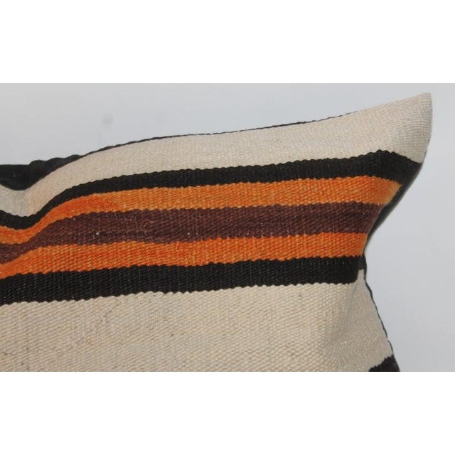 1930s Hand Woven Stripe Weaving Pillow For Sale In Los Angeles - Image 6 of 8