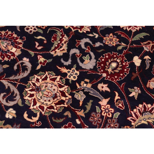 Floral 1990's Pak-Persian Blue/Gray Wool Rug - 8'2'' X 10'0'' For Sale - Image 4 of 9