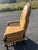 Vintage French Regence Gold Velvet Armchair With Embroidered Crest & Damask Back For Sale - Image 4 of 14
