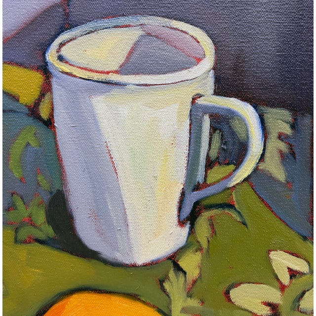 2020s Stolen Moments, Original Oil Painting 14" X 14" For Sale - Image 5 of 7