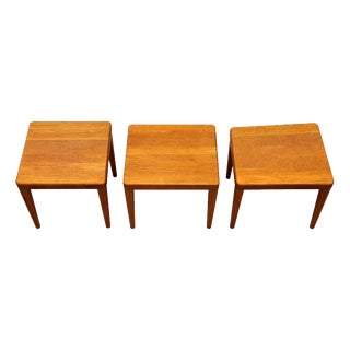 Teak Nesting Tables from Dyrlund, Denmark, 1970s, Set of 3 For Sale
