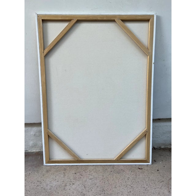 Mid Century Still Life Painting Oil on Canvas Large Antique Vintage Unsigned For Sale - Image 12 of 13