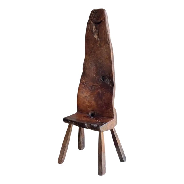 Monumental Antique Javanese Sculptural Throne Stool, Modern Organic For Sale